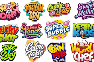 candy, chocolate, bakery, sweets, or food logo