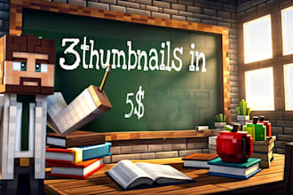 make a professional minecraft thumbnail within 24 hours