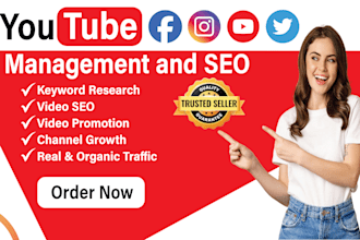 be your youtube channel manager and video SEO expert