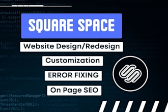 do squarespace website design, customization, error fixing troubleshooting