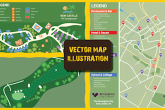 do modern vector maps, rv maps, events, or city maps in illustrator