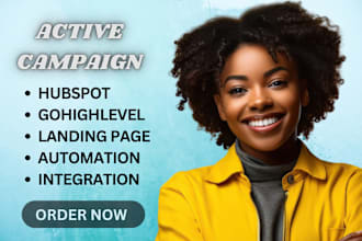 setup activecampaign automation, landing pages, integration, hubspot gohighlevel