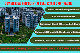 do skip tracing and list building for commercial properties