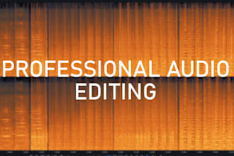 clean up, enhance, repair, edit fix your audio files
