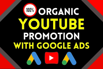 do worldwide organic youtube video promotion with google ads and video ads