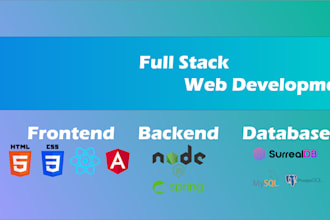 develop your custom fullstack backend web application with spring boot or nodejs