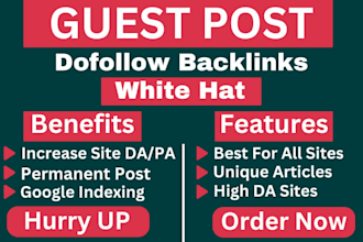 do guest posting dofollow SEO authority backlinks da 90 plus high da guest post