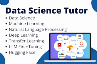 be data science, nlp, ai, machine learning, and llms tutor using python