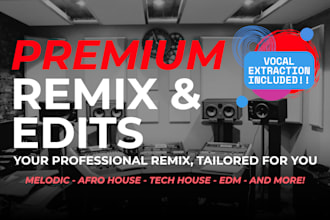 remix your track into afro house, melodic house, tech house and more