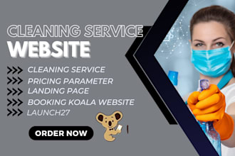 cleaning service website booking koala website pricing parameter launch27