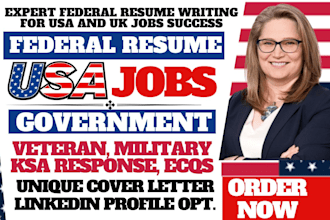 write federal resume for usajobs, military, govt, ksa, veteran, tsa, mtq, ecq