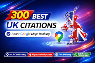 do best 300 UK local citations and directories submission