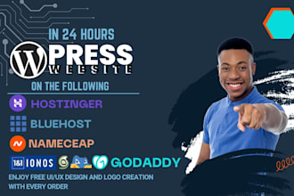 build a wordpress website on hostinger bluehost namecheap godaddy and ionos