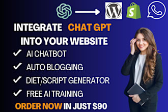 integrate chatgpt openai API in wordpress website for auto blogs and ai chatbot