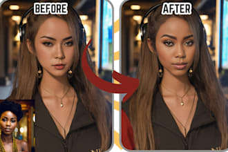 do professional realistic face swap photoshop edit background removal head swap
