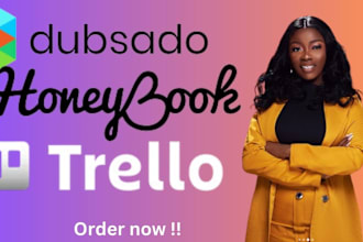 setup dubsado, honeybook, trello, 17hats account, CRM account, honeybook