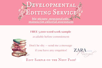 developmental edit your novel, manuscript, book, ebook