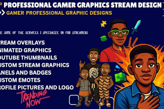 create professional graphic designs for streamers using adobe illustrator