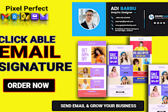 create HTML clickable email signature
