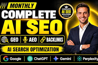 do monthly local SEO, GEO, aeo optimization and backlinks for ai search
