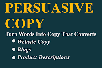 provide copywriting and editing
