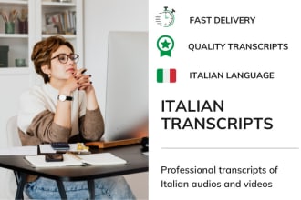 transcribe 10 minutes of italian audio or video