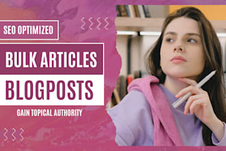write 30 SEO friendly bulk articles and blog posts for google adsense approval