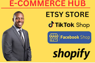 setup tiktok shop, facebook shop, etsy store setup, etsy digital products, etsy