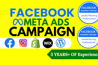 be your facebook ads manager, instagram, meta ads campaigns