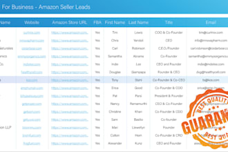 provide amazon seller directory