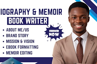 memoir book writer biography, developmental book editor novel ghost book writer