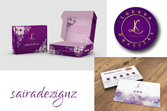 do poly mailer, wrapping tissue paper, stickers, mailer box and cards design