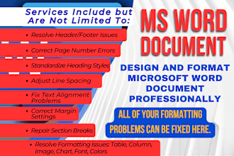 design and format microsoft word document professionally