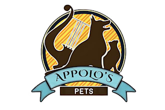make a professional pet, dog, animal store logo and any creative design