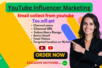 find the best youtube influencer email leads list for marketing