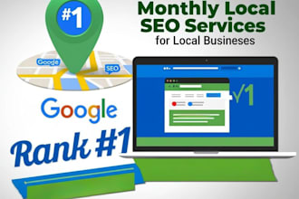 do monthly local SEO service for 1st position ranking locally