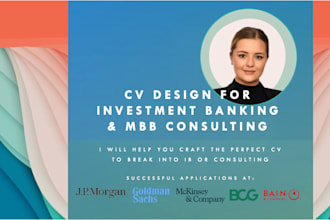 review your CV to break into investment banking or mbb consulting