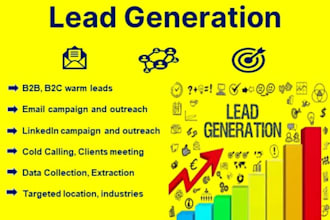 do linkedin outreach, email outreach, cold calling for your business, companies