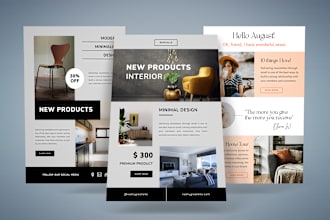 design responsive  mailchimp email marketing template newsletter
