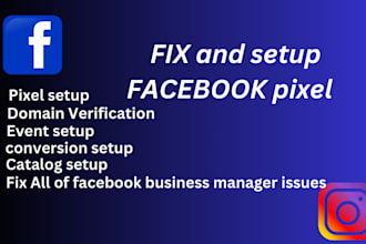 fix facebook business manager and pixel domain  issue and catalog error