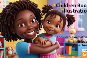 design 3d children story book illustration and 3d oil painting