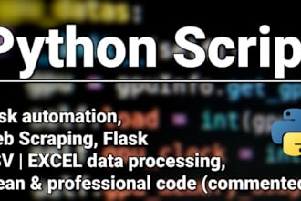 full stack developer python web scraping python script web automation selenium