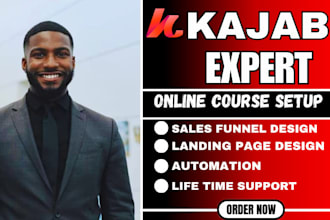 design kajabi website, kajabi landing page, kajabi online course, kajabi expert