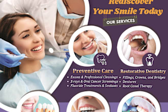design medical, dental websites, flayer, brochures and generate qrcode and vcard