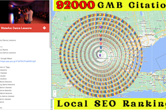 92000 google maps citations for gmb ranking and local SEO