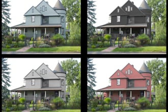 change color of item, textile, house or building