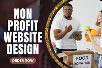 non profit website, ngo, donation, charity website on wordpress wix godaddy