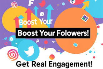 promote your facebook, tiktok, instagram,  to grow follower