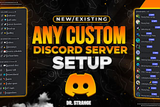 do any custom discord server setup within 12 hours
