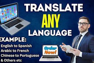 translate any langugae delivery in 24 hours